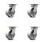 Service Caster 6 Inch Kingpinless Semi Steel Wheel Swivel Top Plate Caster SCC, 4PK SCC-KP30S620-SSR-4 - alternate 1